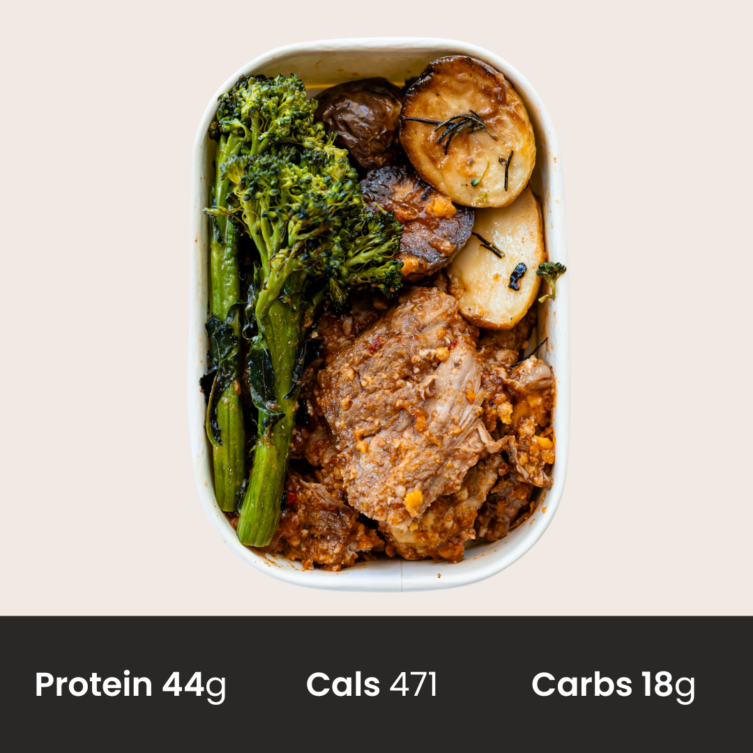 Slow-Cooked Greek Lamb with Broccolini & Roasted Potatoes