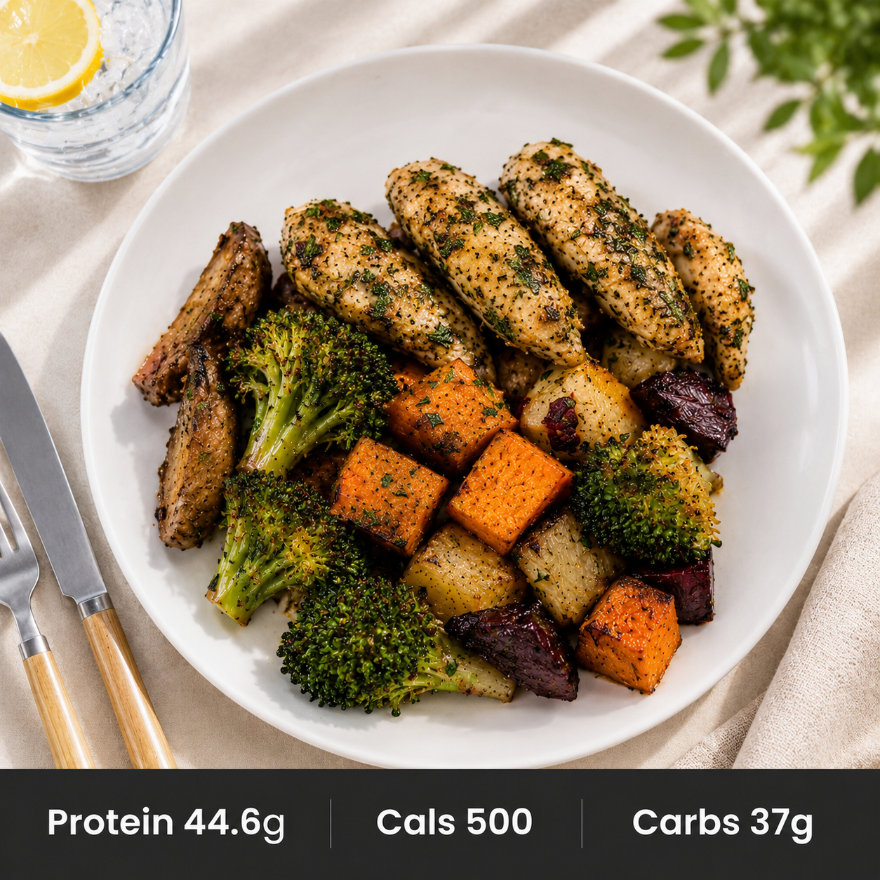 Tuscan Herb Chicken with Seasonal Roasted Vegetables