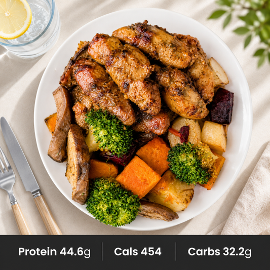 Tuscan Herb Chicken with Seasonal Roasted Vegetables