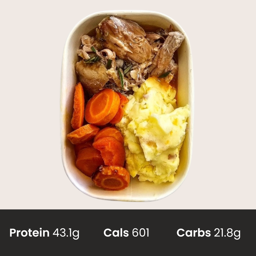 Pulled pork with Season roasted Carrot & mash Potato